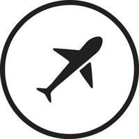 Plane icon symbol image vector, illustration of the flight aviation in black image. EPS 10 vector