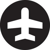 Plane icon symbol image vector, illustration of the flight aviation in black image. EPS 10 vector