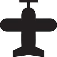 Plane icon symbol image vector, illustration of the flight aviation in black image. EPS 10 vector