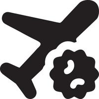 Plane icon symbol image vector, illustration of the flight aviation in black image. EPS 10 vector