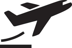 Plane icon symbol image vector, illustration of the flight aviation in black image. EPS 10 vector