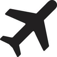 Plane icon symbol image vector, illustration of the flight aviation in black image. EPS 10 vector