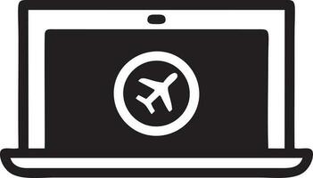 Plane icon symbol image vector, illustration of the flight aviation in black image. EPS 10 vector