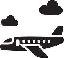 Plane icon symbol image vector, illustration of the flight aviation in black image. EPS 10 vector