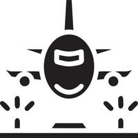 Plane icon symbol image vector, illustration of the flight aviation in black image. EPS 10 vector