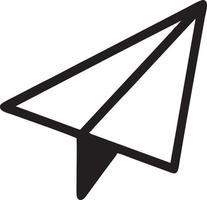 Paper plane icon symbol image vector, illustration of the flight aviation in black image. EPS 10 vector