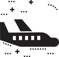 Plane icon symbol image vector, illustration of the flight aviation in black image. EPS 10 vector