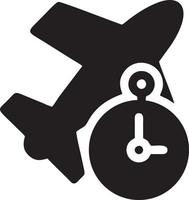 Plane icon symbol image vector, illustration of the flight aviation in black image. EPS 10 vector