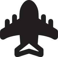 Plane icon symbol image vector, illustration of the flight aviation in black image. EPS 10 vector