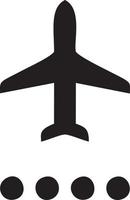 Plane icon symbol image vector, illustration of the flight aviation in black image. EPS 10 vector