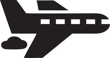 Plane icon symbol image vector, illustration of the flight aviation in black image. EPS 10 vector