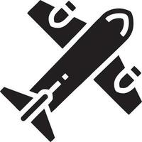 Plane icon symbol image vector, illustration of the flight aviation in black image. EPS 10 vector