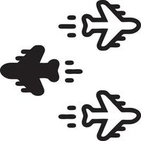 Plane icon symbol image vector, illustration of the flight aviation in black image. EPS 10 vector