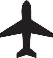 Plane icon symbol image vector, illustration of the flight aviation in black image. EPS 10 vector