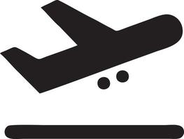 Plane icon symbol image vector, illustration of the flight aviation in black image. EPS 10 vector