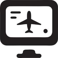 Plane icon symbol image vector, illustration of the flight aviation in black image. EPS 10 vector