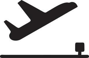 Plane icon symbol image vector, illustration of the flight aviation in black image. EPS 10 vector