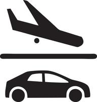 Plane icon symbol image vector, illustration of the flight aviation in black image. EPS 10 vector