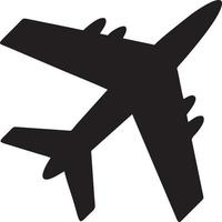 Plane icon symbol image vector, illustration of the flight aviation in black image. EPS 10 vector