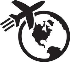 Plane icon symbol image vector, illustration of the flight aviation in black image. EPS 10 vector