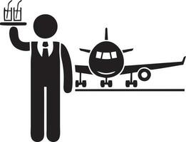 Plane icon symbol image vector, illustration of the flight aviation in black image. EPS 10 vector