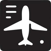 Plane icon symbol image vector, illustration of the flight aviation in black image. EPS 10 vector