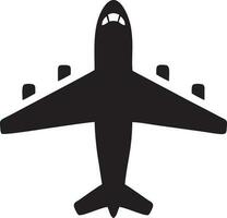 Plane icon symbol image vector, illustration of the flight aviation in black image. EPS 10 vector