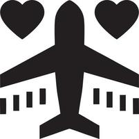 Plane icon symbol image vector, illustration of the flight aviation in black image. EPS 10 vector