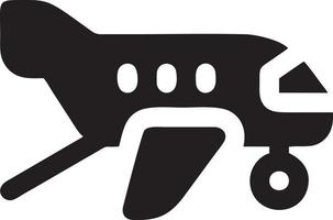 Plane icon symbol image vector, illustration of the flight aviation in black image. EPS 10 vector