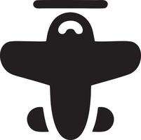 Plane icon symbol image vector, illustration of the flight aviation in black image. EPS 10 vector