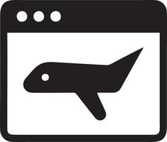 Plane icon symbol image vector, illustration of the flight aviation in black image. EPS 10 vector