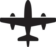 Plane icon symbol image vector, illustration of the flight aviation in black image. EPS 10 vector