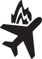 Plane icon symbol image vector, illustration of the flight aviation in black image. EPS 10 vector