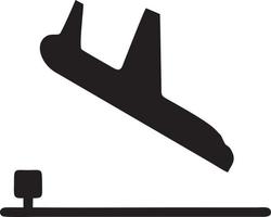 Plane icon symbol image vector, illustration of the flight aviation in black image. EPS 10 vector