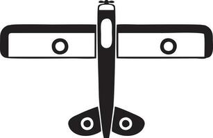 Plane icon symbol image vector, illustration of the flight aviation in black image. EPS 10 vector