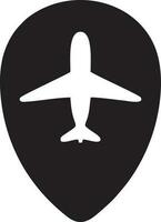 Plane icon symbol image vector, illustration of the flight aviation in black image. EPS 10 vector