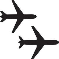 Plane icon symbol image vector, illustration of the flight aviation in black image. EPS 10 vector