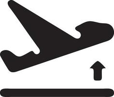 Plane icon symbol image vector, illustration of the flight aviation in black image. EPS 10 vector