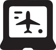 Plane icon symbol image vector, illustration of the flight aviation in black image. EPS 10 vector