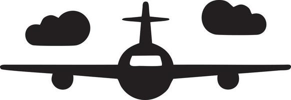 Plane icon symbol image vector, illustration of the flight aviation in black image. EPS 10 vector