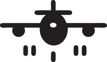 Plane icon symbol image vector, illustration of the flight aviation in black image. EPS 10 vector