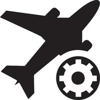 Plane icon symbol image vector, illustration of the flight aviation in black image. EPS 10 vector