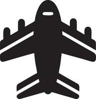 Plane icon symbol image vector, illustration of the flight aviation in black image. EPS 10 vector