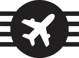 Plane icon symbol image vector, illustration of the flight aviation in black image. EPS 10 vector
