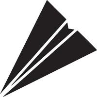 Paper plane icon symbol image vector, illustration of the flight aviation in black image. EPS 10 vector