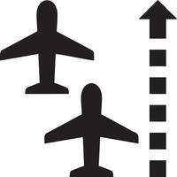 Plane icon symbol image vector, illustration of the flight aviation in black image. EPS 10 vector