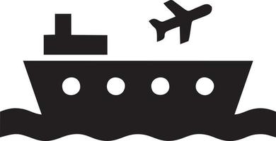 Plane icon symbol image vector, illustration of the flight aviation in black image. EPS 10 vector