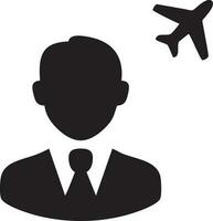 Plane icon symbol image vector, illustration of the flight aviation in black image. EPS 10 vector