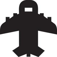 Plane icon symbol image vector, illustration of the flight aviation in black image. EPS 10 vector