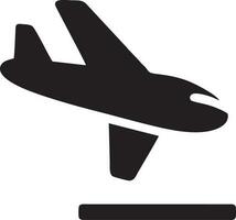 Plane icon symbol image vector, illustration of the flight aviation in black image. EPS 10 vector